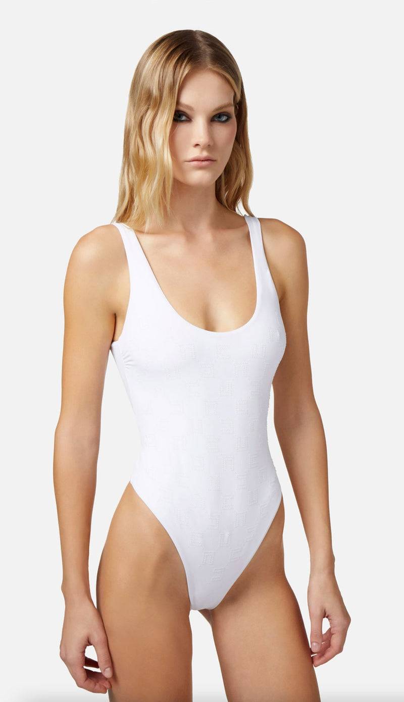 Elisabetta Franchi Badeanzug Weiß