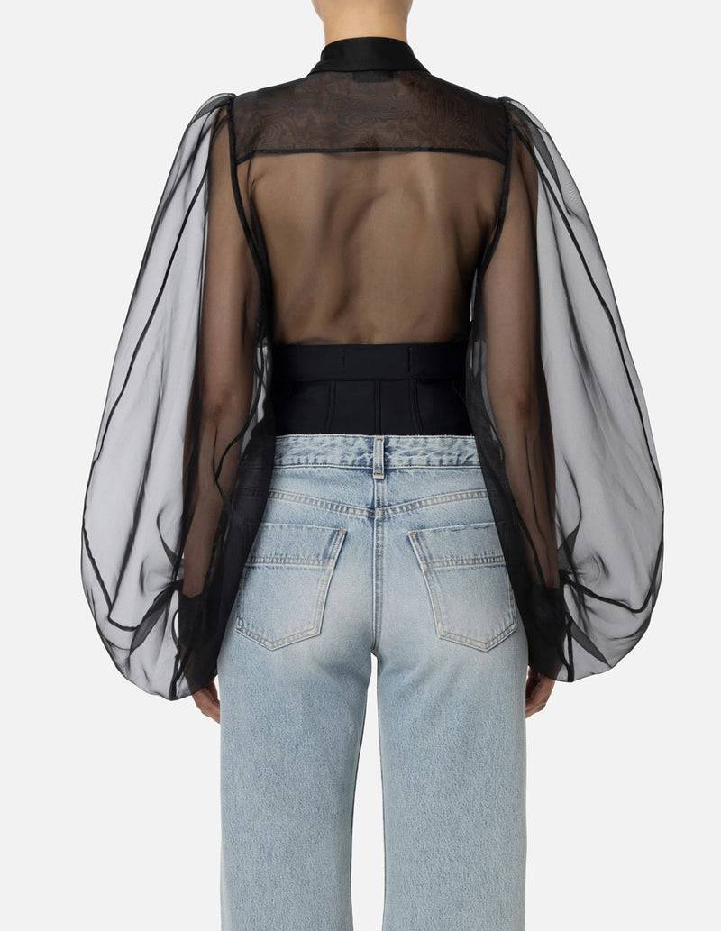 Elisabetta Franchi Body-Bluse Schwarz