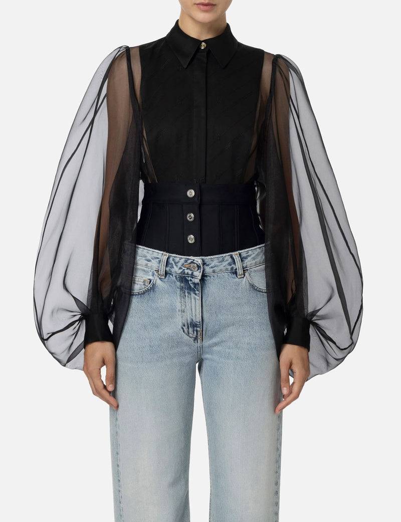 Elisabetta Franchi Body-Bluse Schwarz