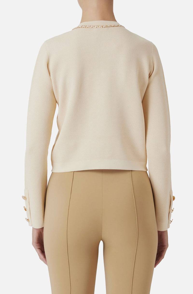 Elisabetta Franchi Strickjacke Beige
