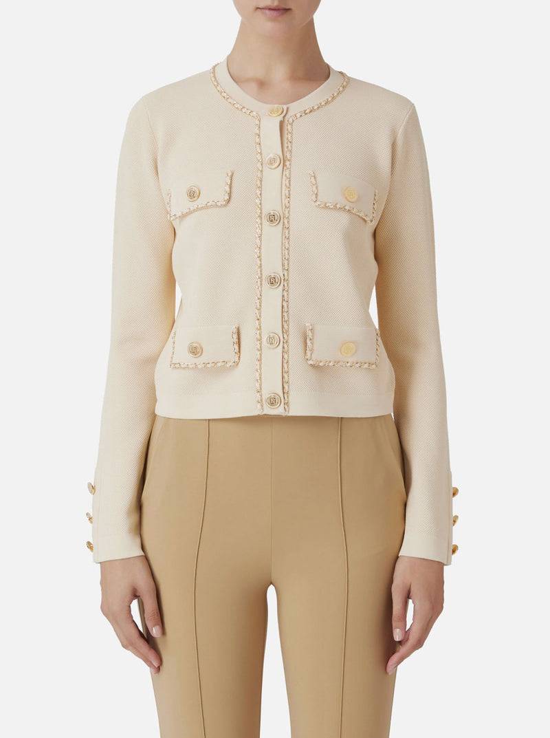 Elisabetta Franchi Strickjacke Beige