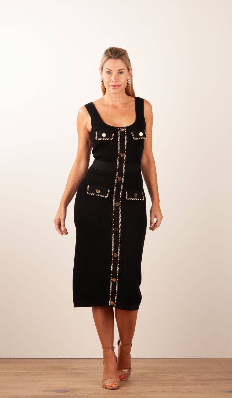 Elisabetta Franchi Strickkleid Schwarz