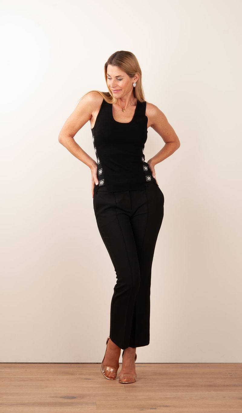 Elisabetta Franchi Top Schwarz