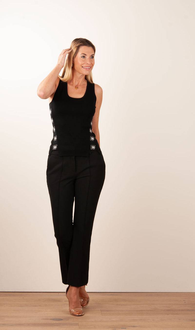 Elisabetta Franchi Top Schwarz