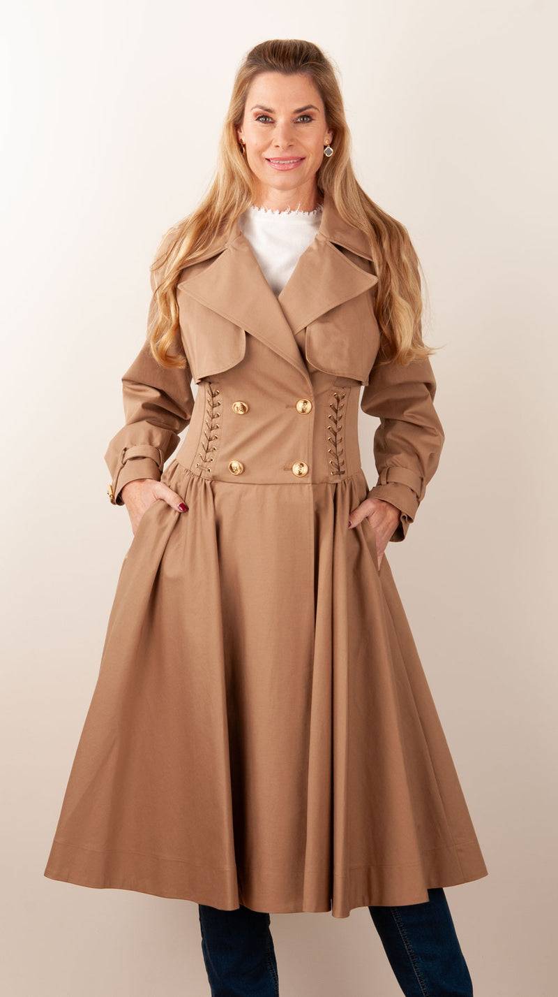 Elisabetta Franchi Trench Coat Camel