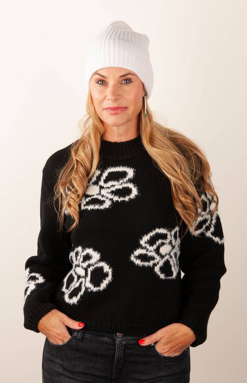 Fleur Kaschmir Mütze Offwhite