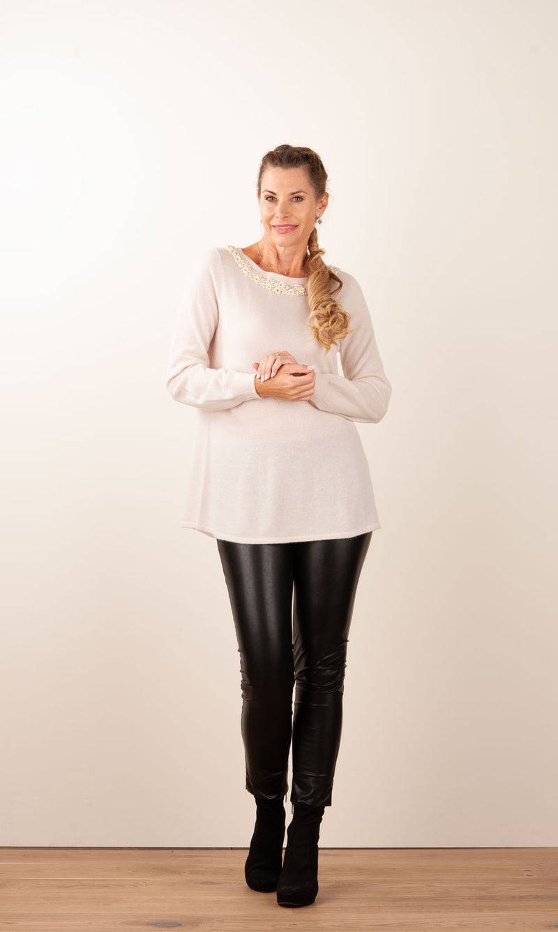 Fleur Kaschmir Pullover Beige