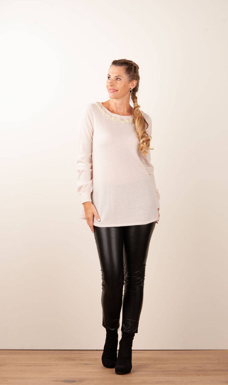 Fleur Kaschmir Pullover Beige