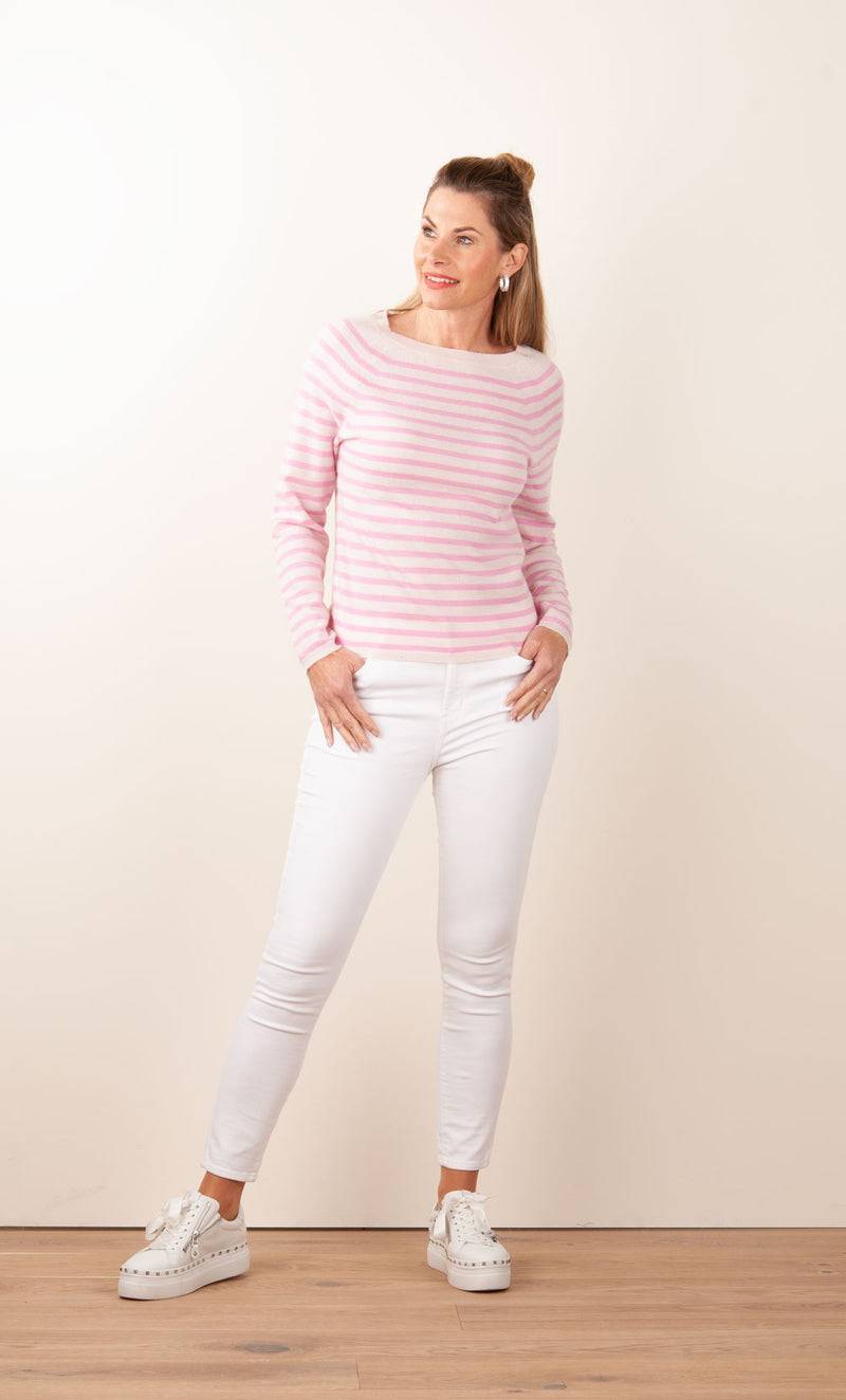 Fleur Kaschmir Pullover Beige | Rosa