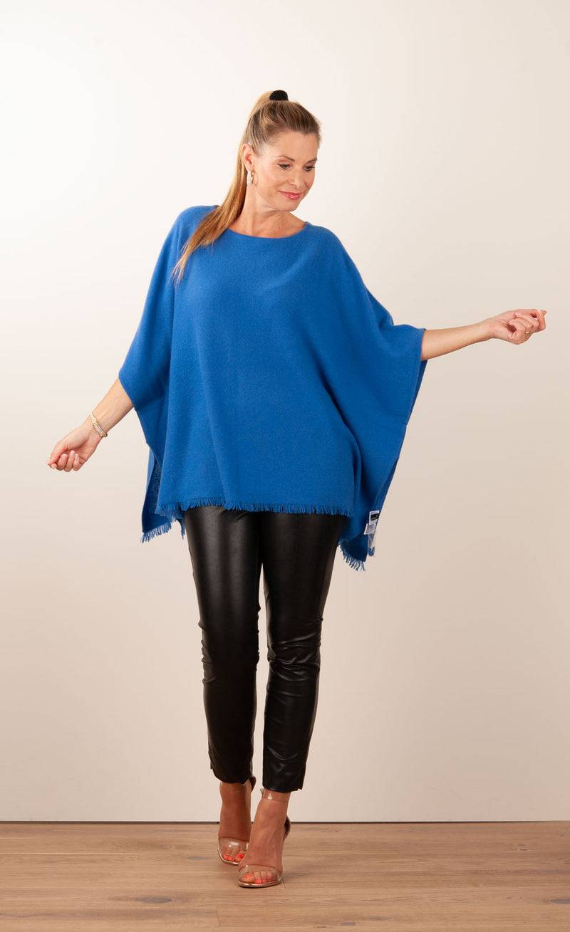 Fleur Kaschmir Pullover Blau