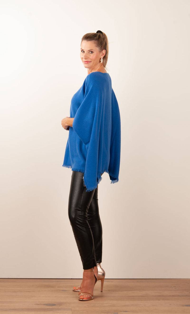 Fleur Kaschmir Pullover Blau