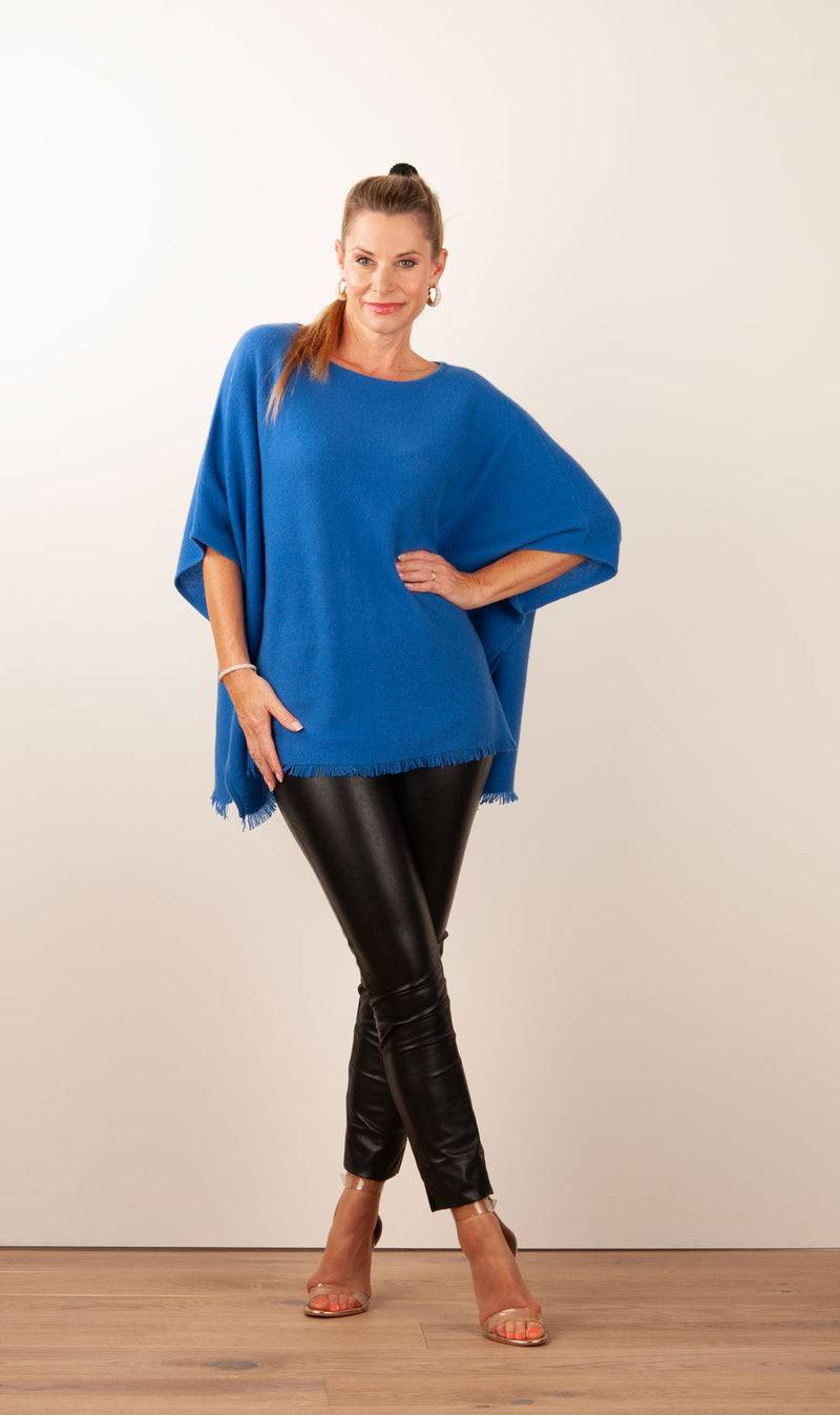 Fleur Kaschmir Pullover Blau