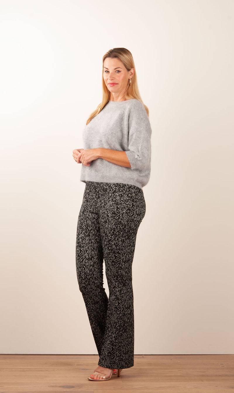 Fleur Kaschmir Pullover Melange Grau