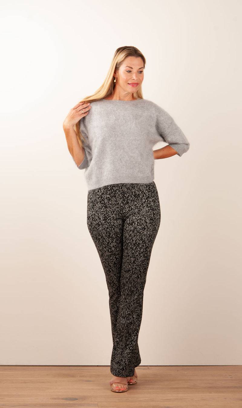 Fleur Kaschmir Pullover Melange Grau