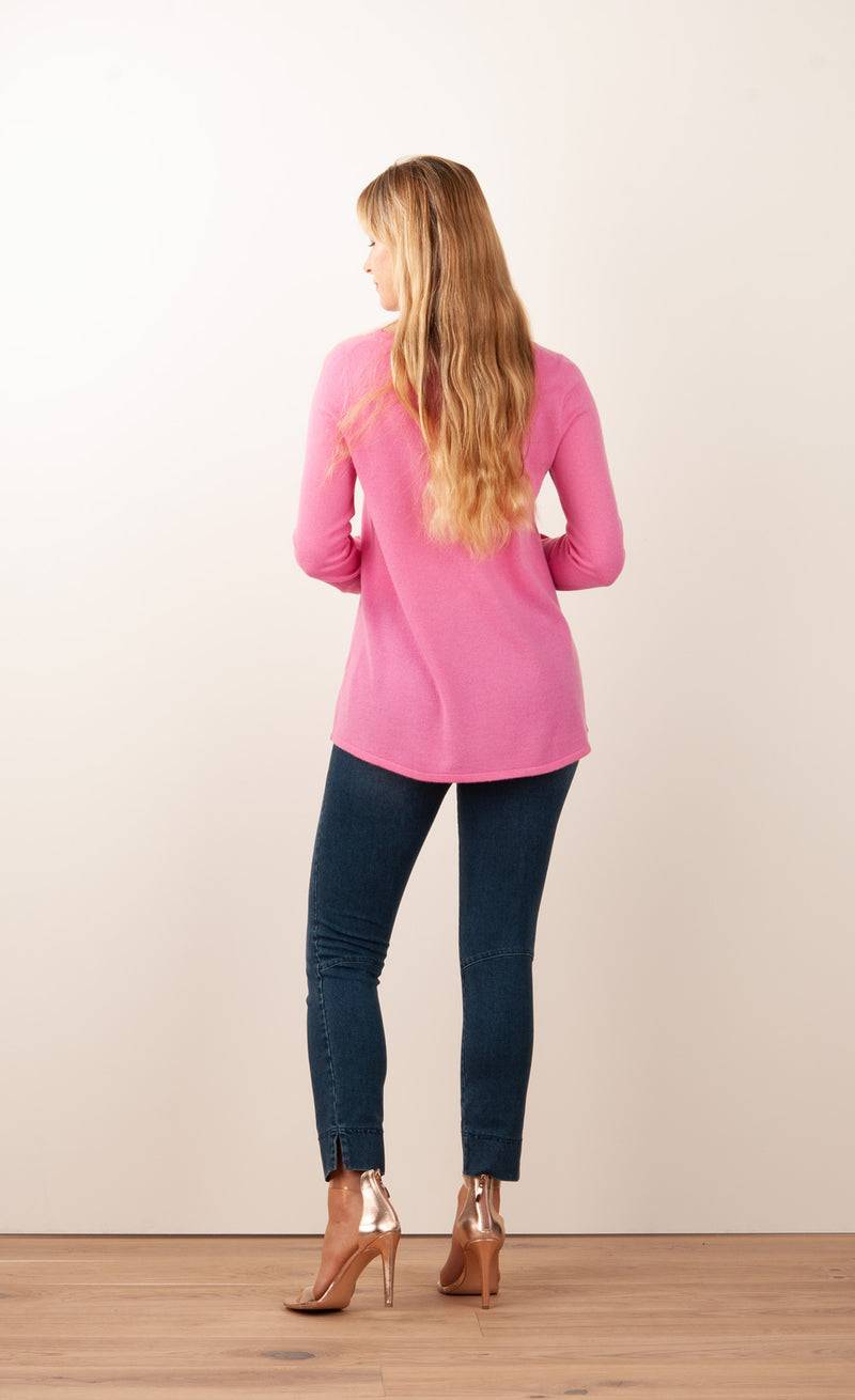 Fleur Kaschmir Pullover Rosa