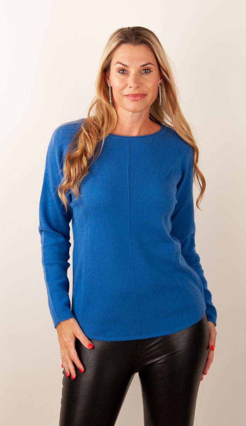 fleur Kaschmir Pullover Royalblau