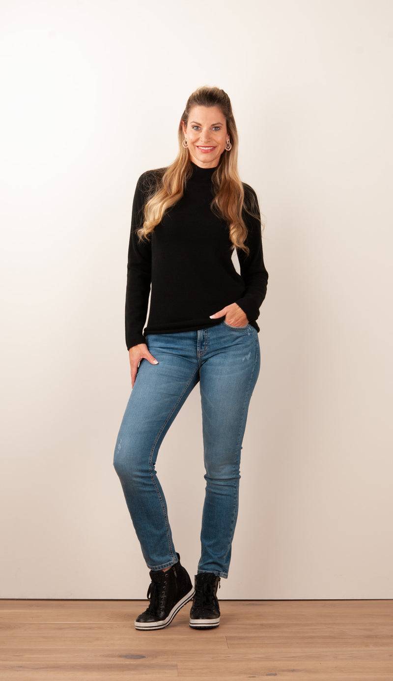 Fleur Kaschmir Pullover Schwarz