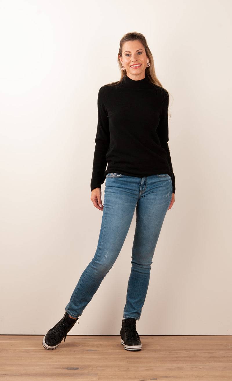 Fleur Kaschmir Pullover Schwarz