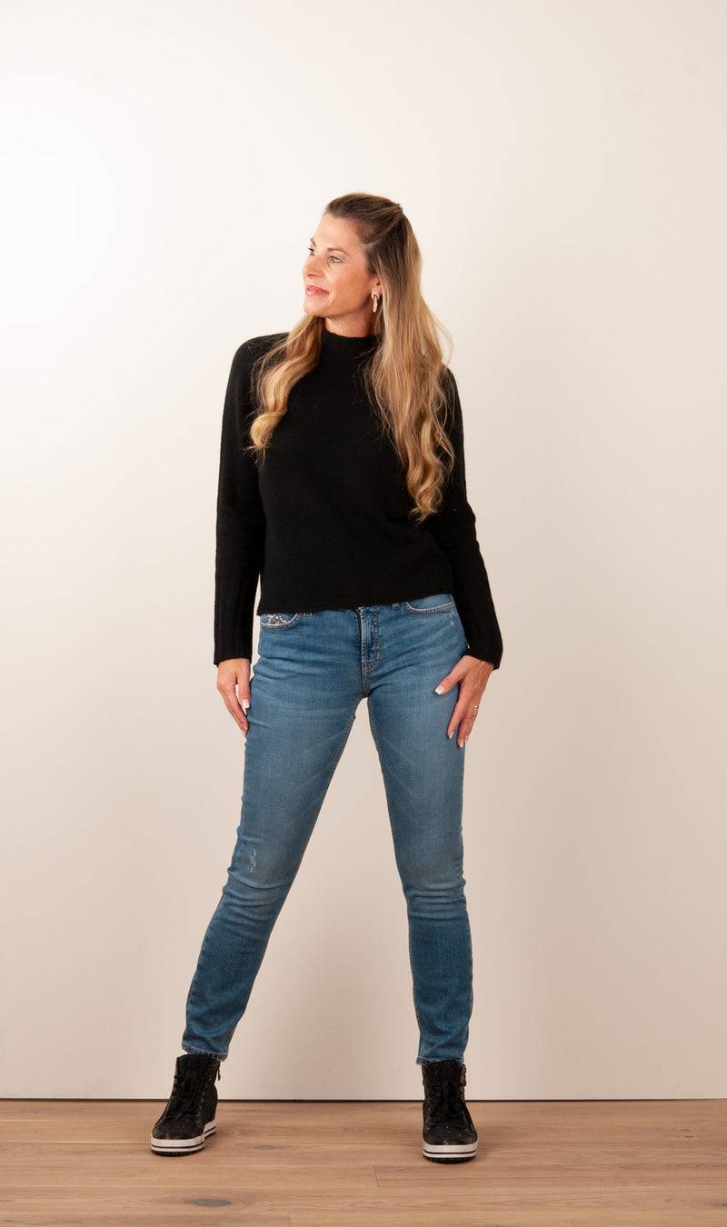 Fleur Kaschmir Pullover Schwarz