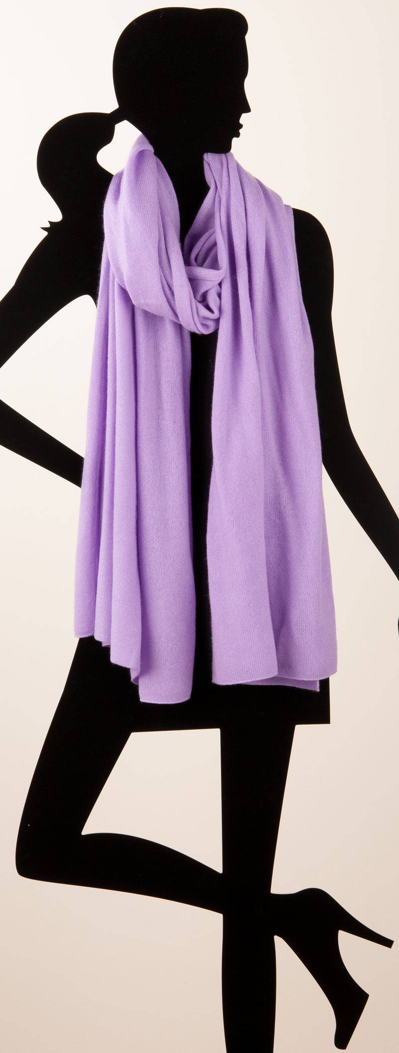 fleur Kaschmir Schal Lila