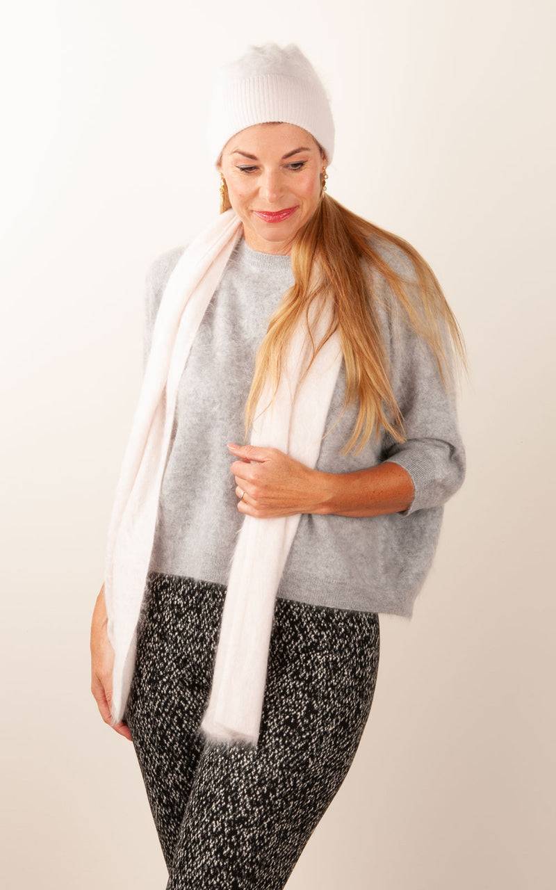 Fleur Kaschmir Schal Rosa