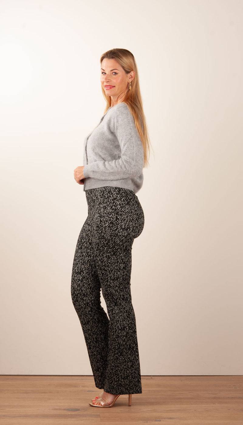 Fleur Kaschmir Strickjacke Melange Grau