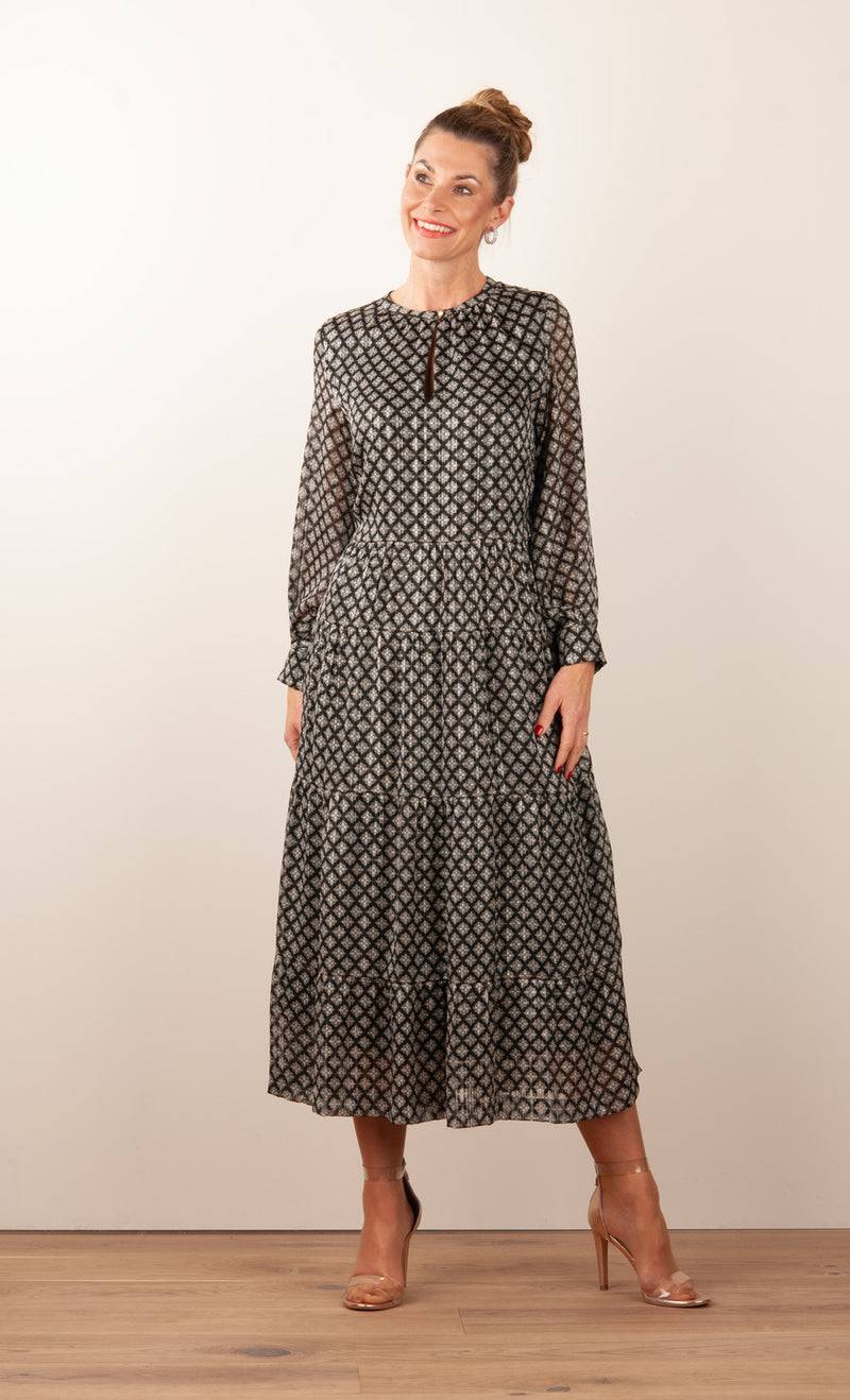 Fleur Kleid Schwarz | Multicolor