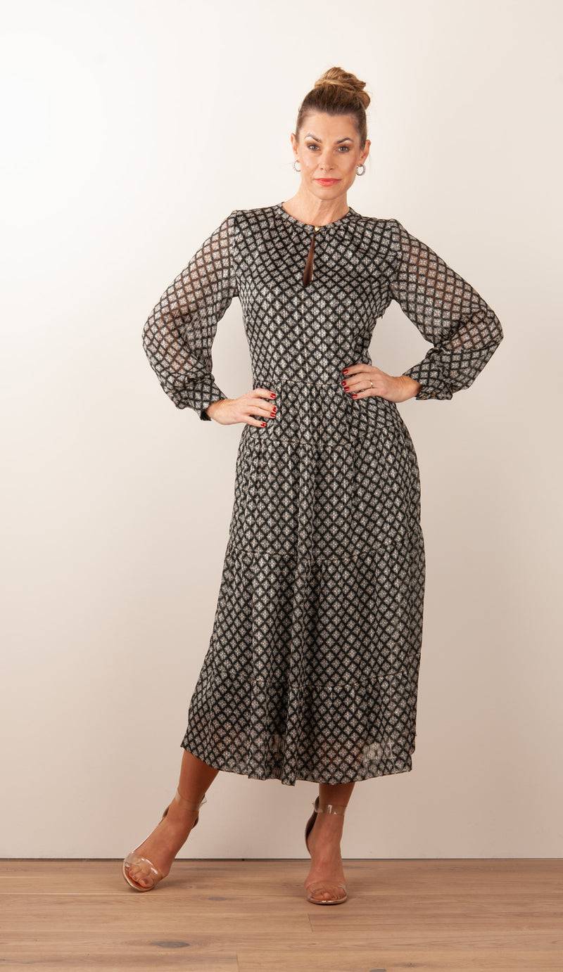 Fleur Kleid Schwarz | Multicolor