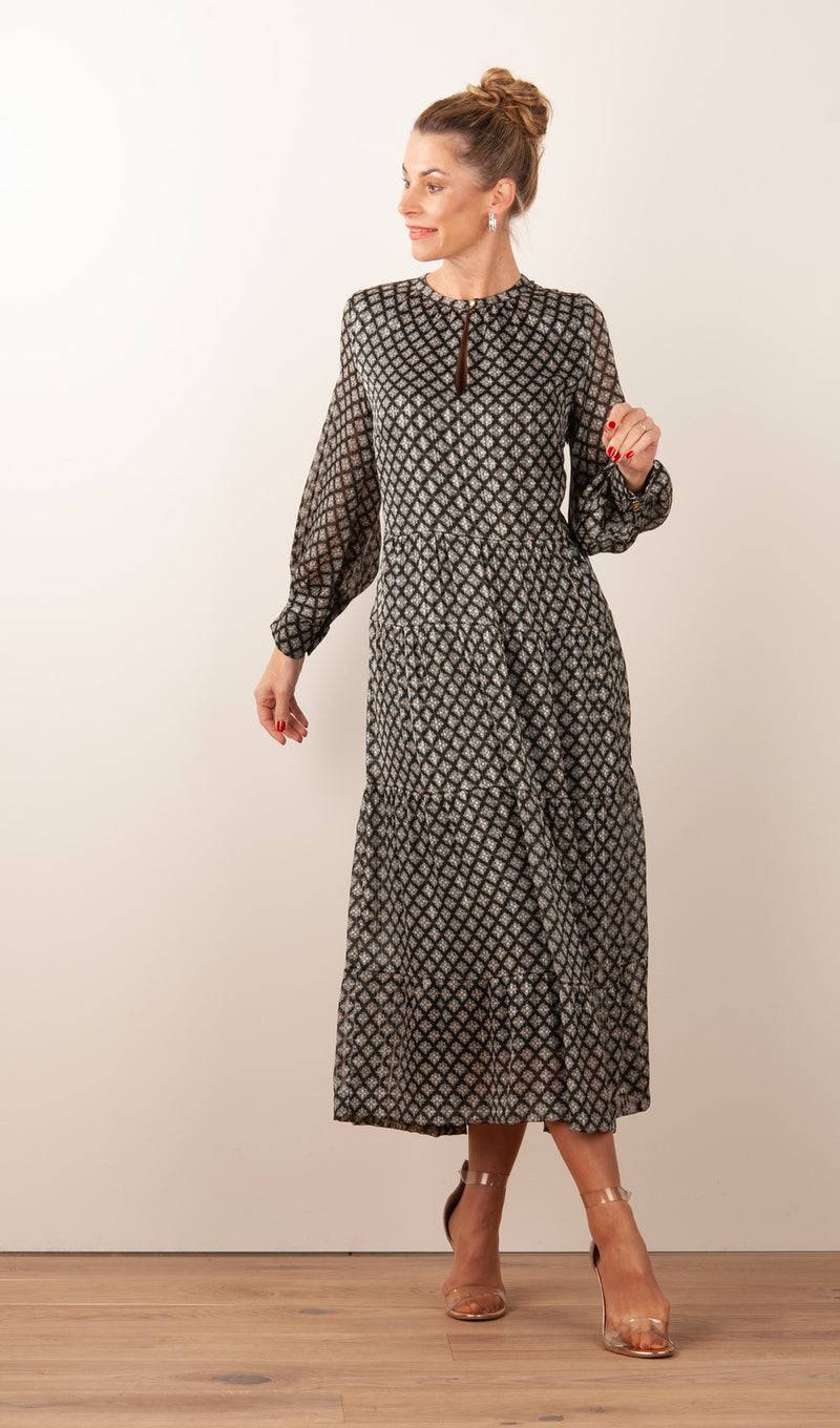 Fleur Kleid Schwarz | Multicolor