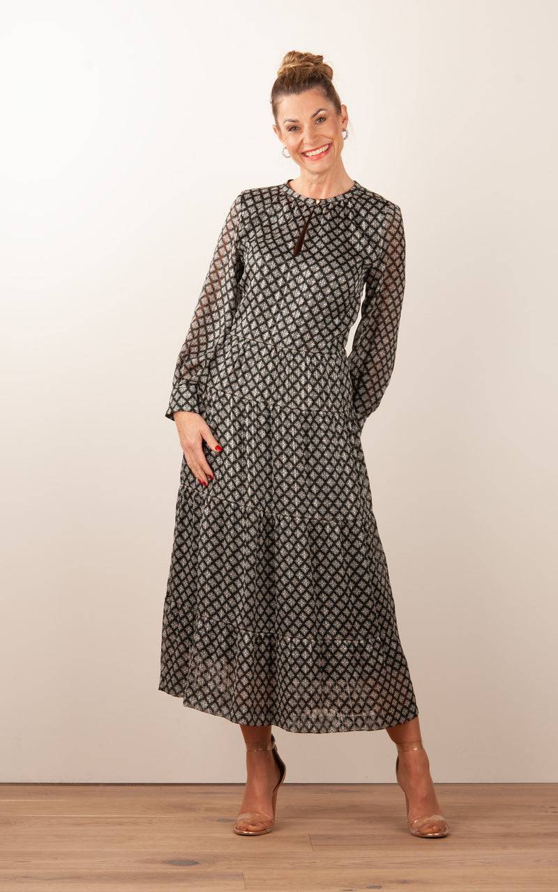 fleur Kleid Schwarz | Multicolor