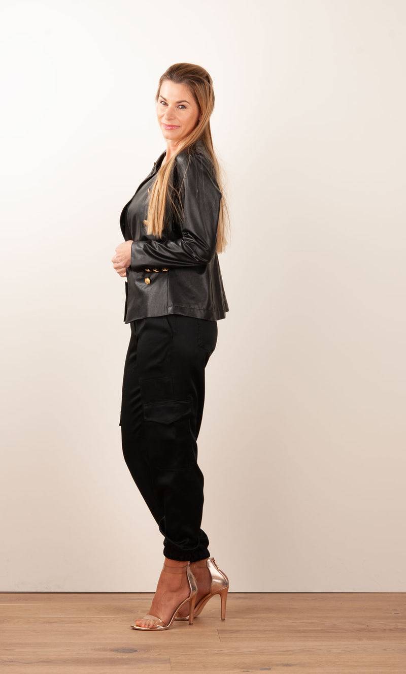 Fleur Lederjacke Schwarz