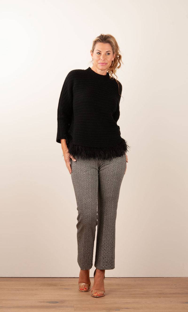 Fleur Pullover „Feder“ Schwarz