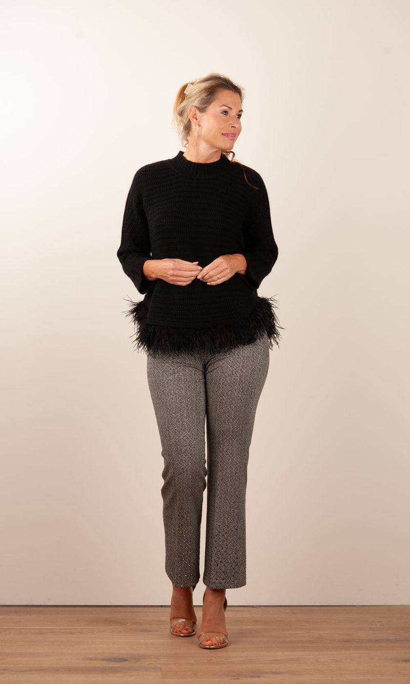 Fleur Pullover „Feder“ Schwarz