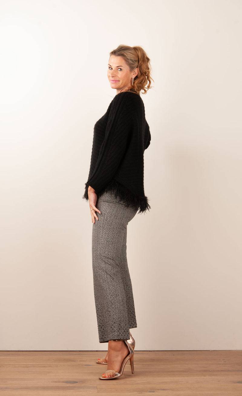 Fleur Pullover „Feder“ Schwarz