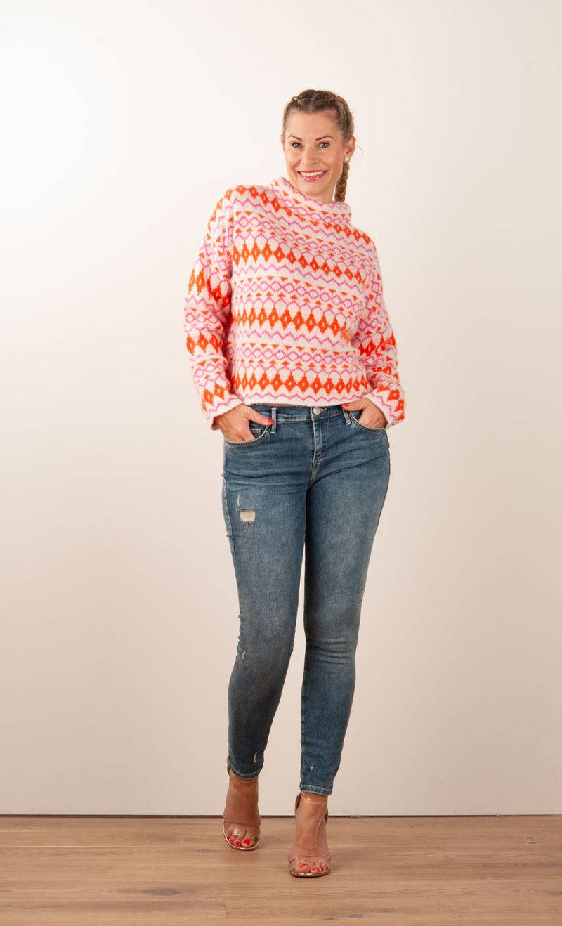 Fleur Pullover Rosa | Orange | Beere