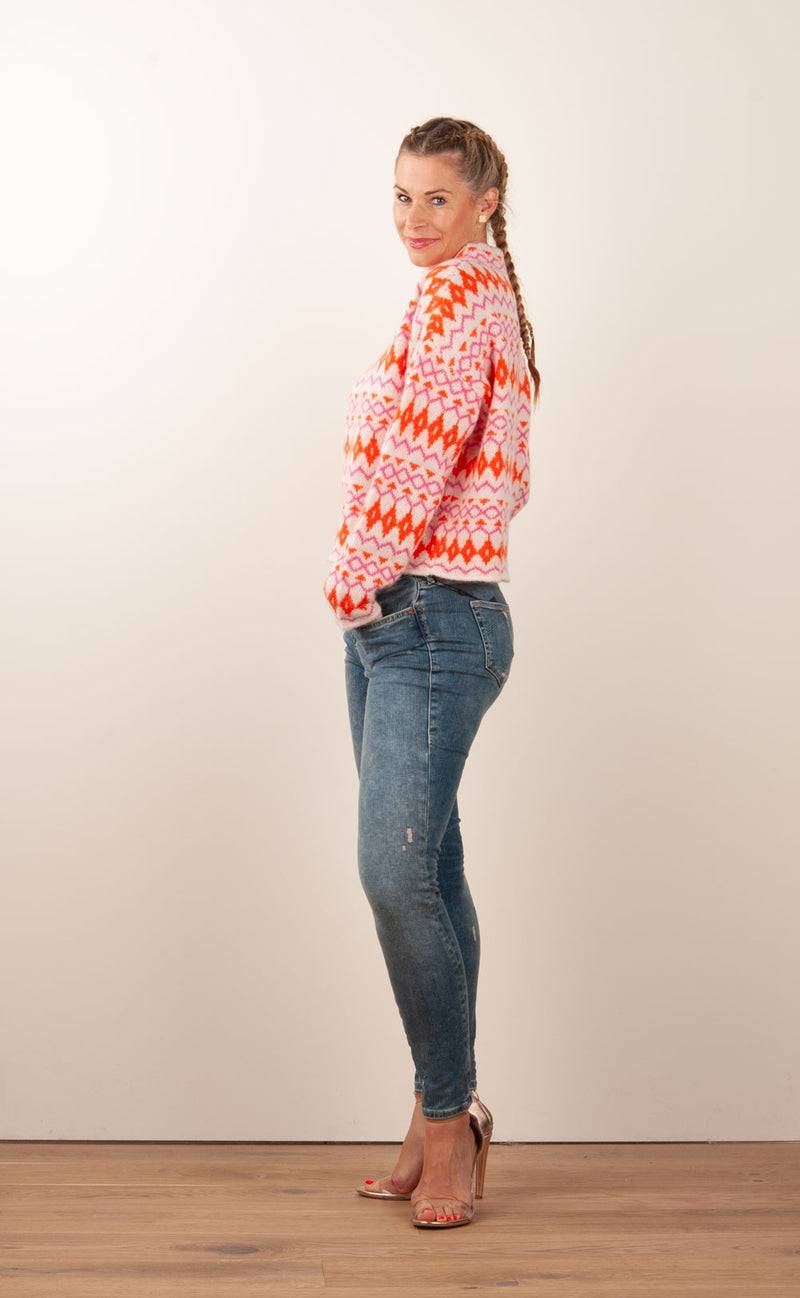 Fleur Pullover Rosa | Orange | Beere