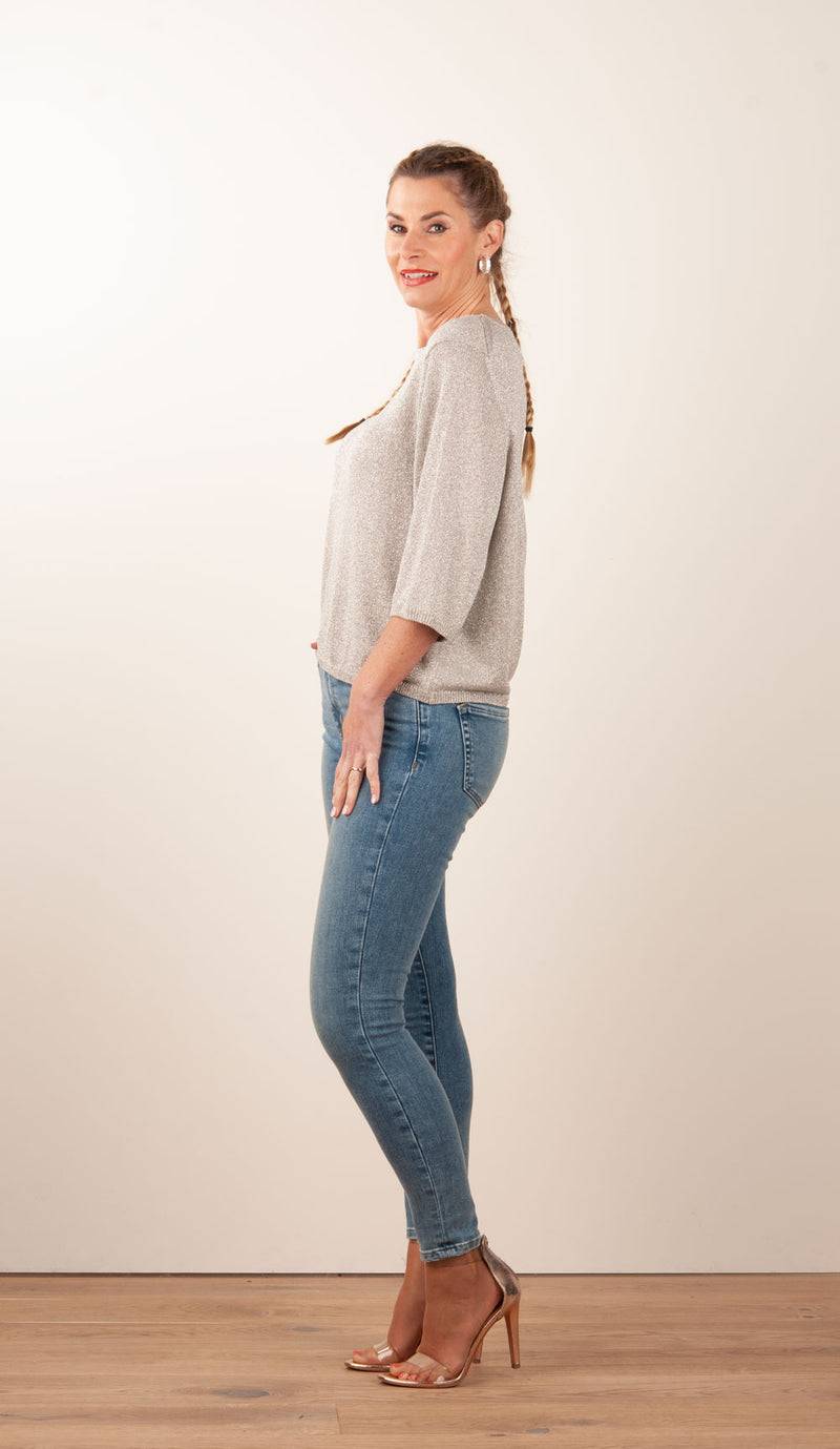 Fleur Pullover Silber