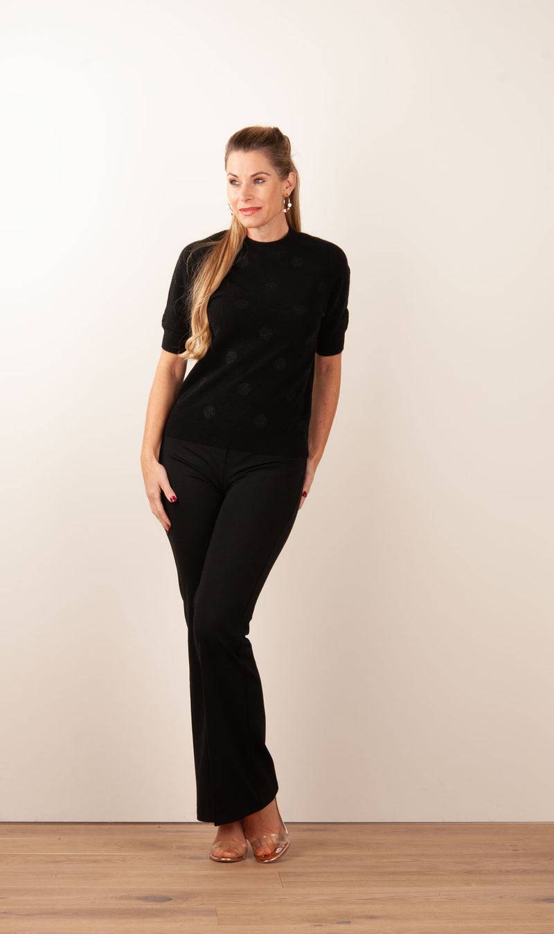 Fleur Pullover „Tupfen“ Schwarz