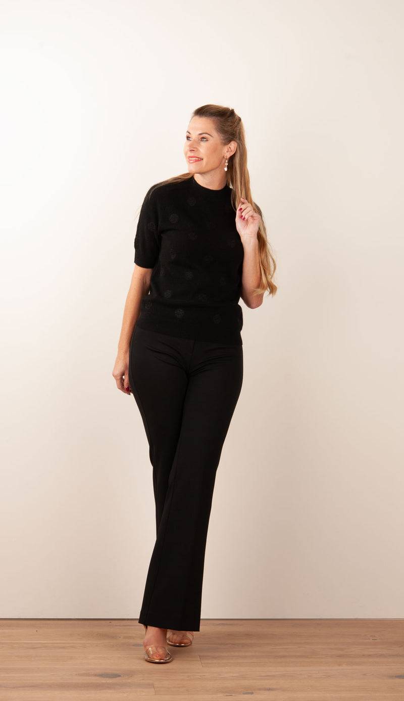 Fleur Pullover „Tupfen“ Schwarz