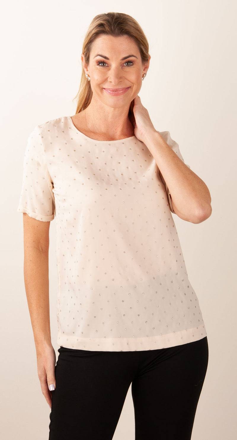 fleur Seiden Shirt Beige
