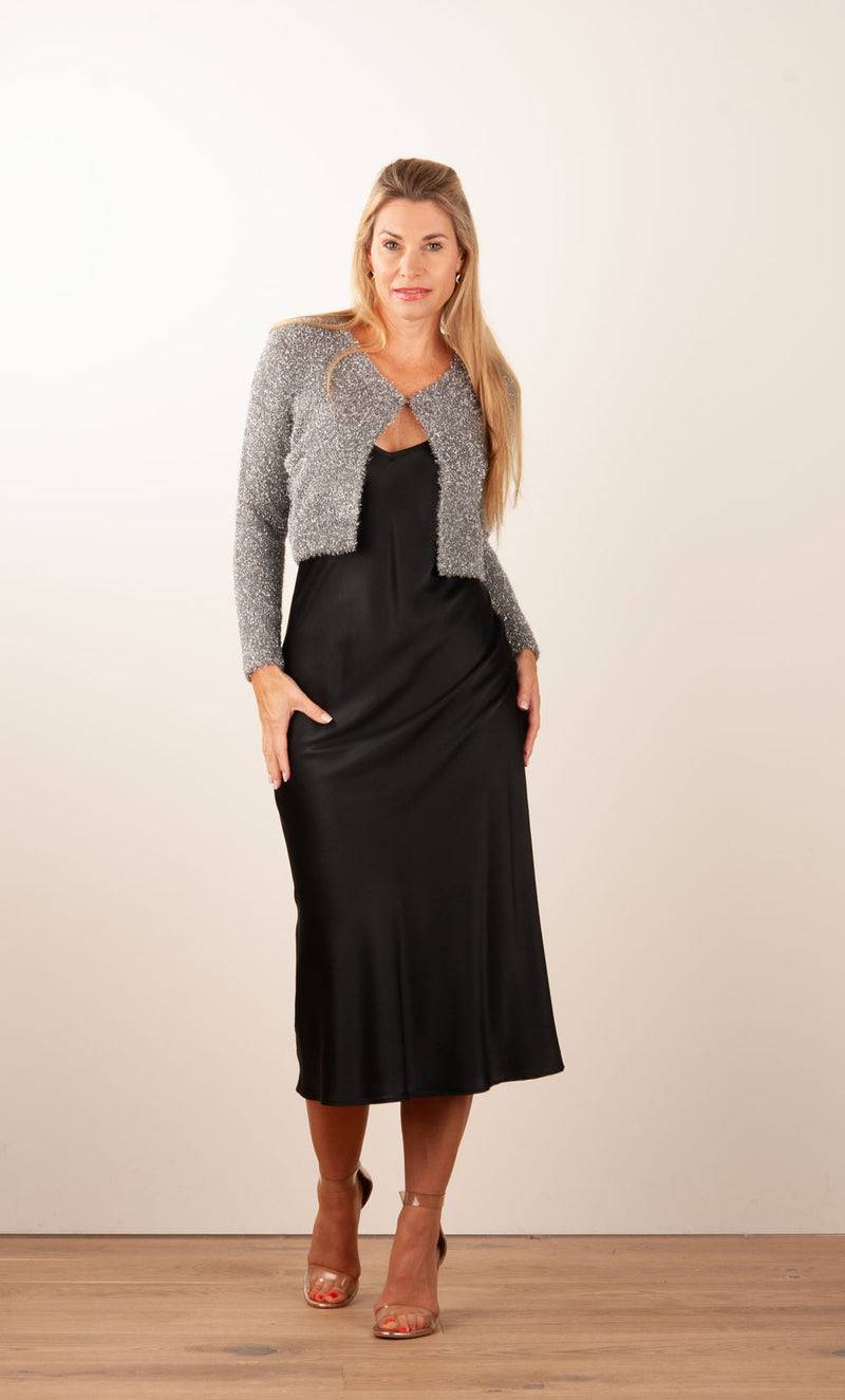 Fleur Strickjacke Silber
