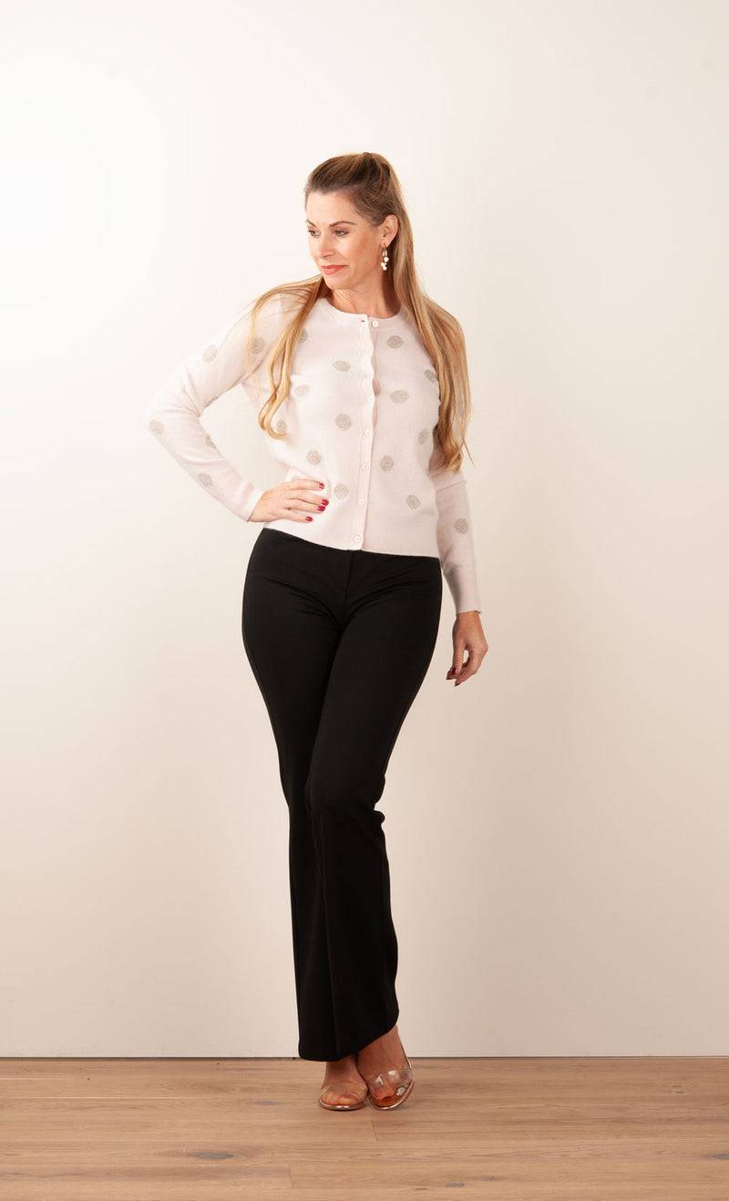 Fleur Strickjacke „Tupfen“ Puder