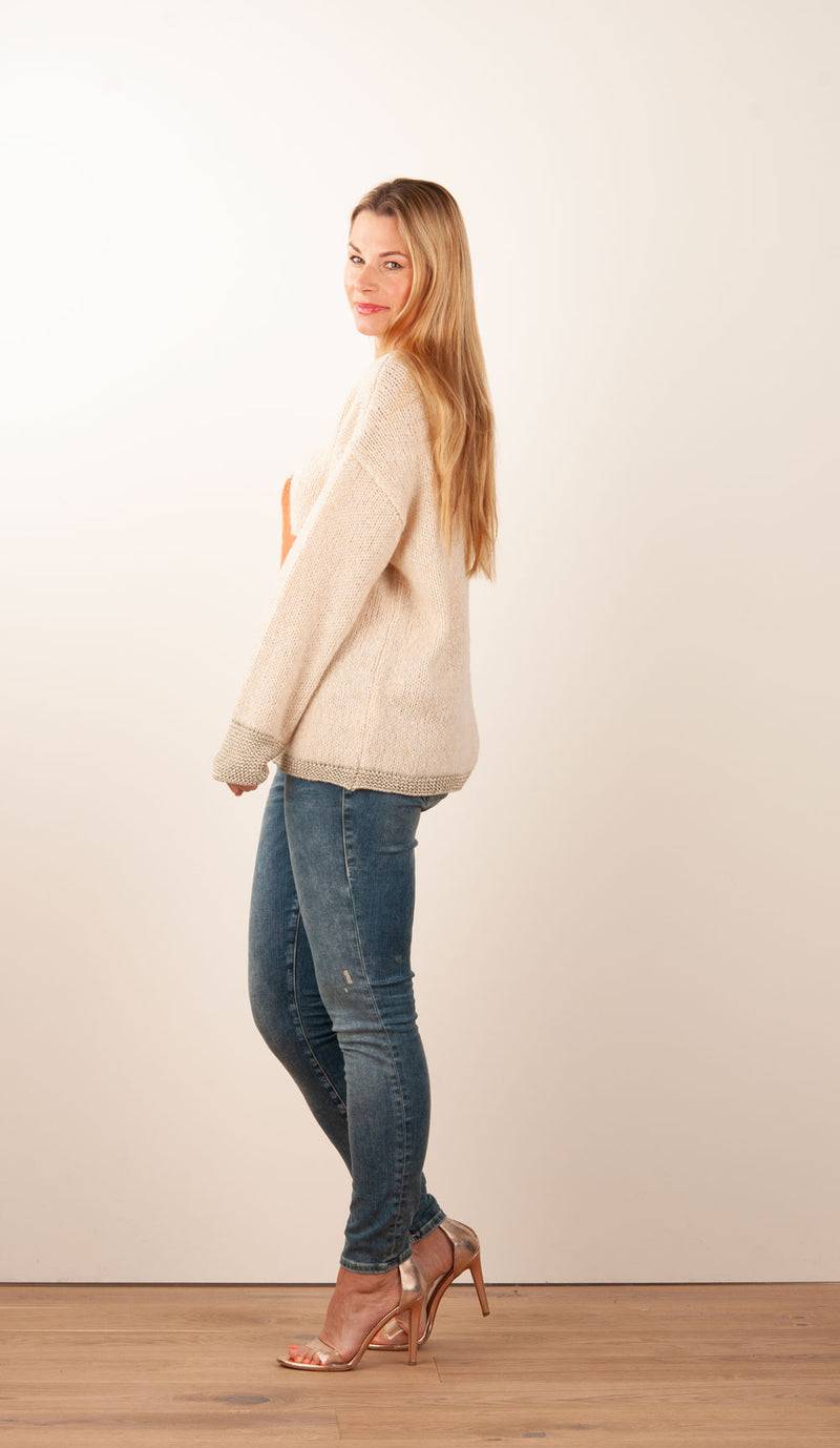 Grace Pullover Beige | Orange
