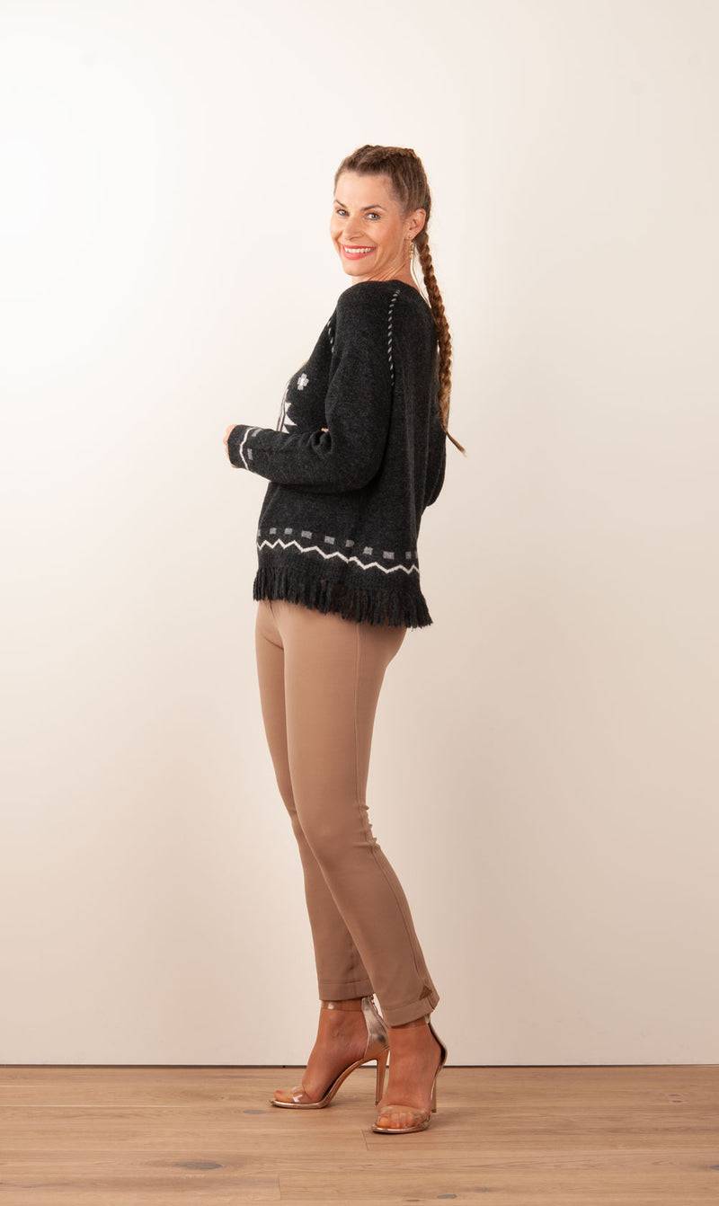 Grace Pullover Schwarz | Offwhite