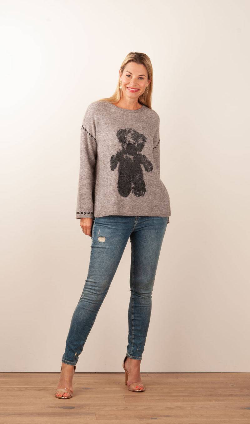 Grace Pullover „Teddy“ Taupe