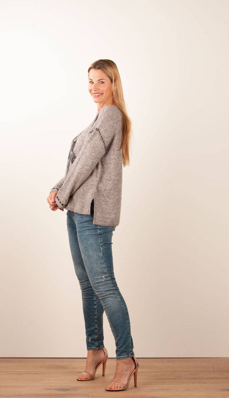 Grace Pullover „Teddy“ Taupe