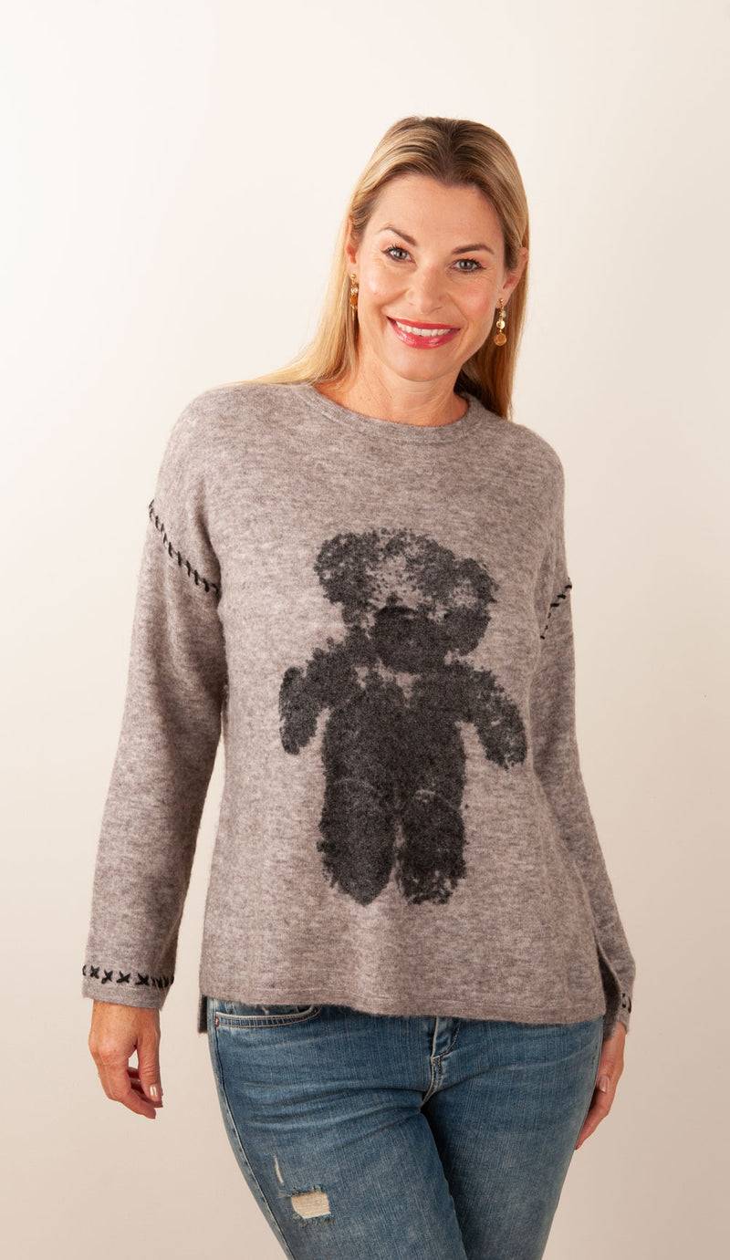 Grace Pullover „Teddy“ Taupe