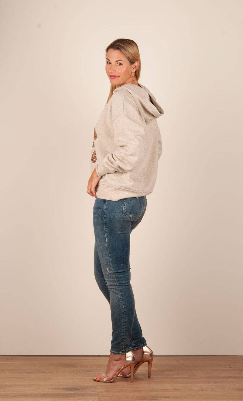 Grace Sweatshirt „Teddybär“ Beige