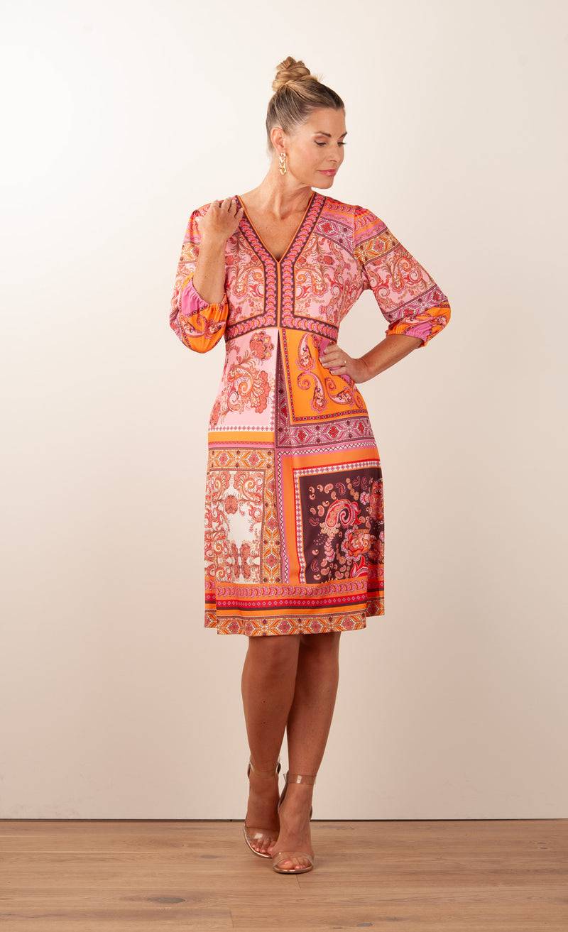Hale Bob Kleid Rosa | Orange | Multicolor