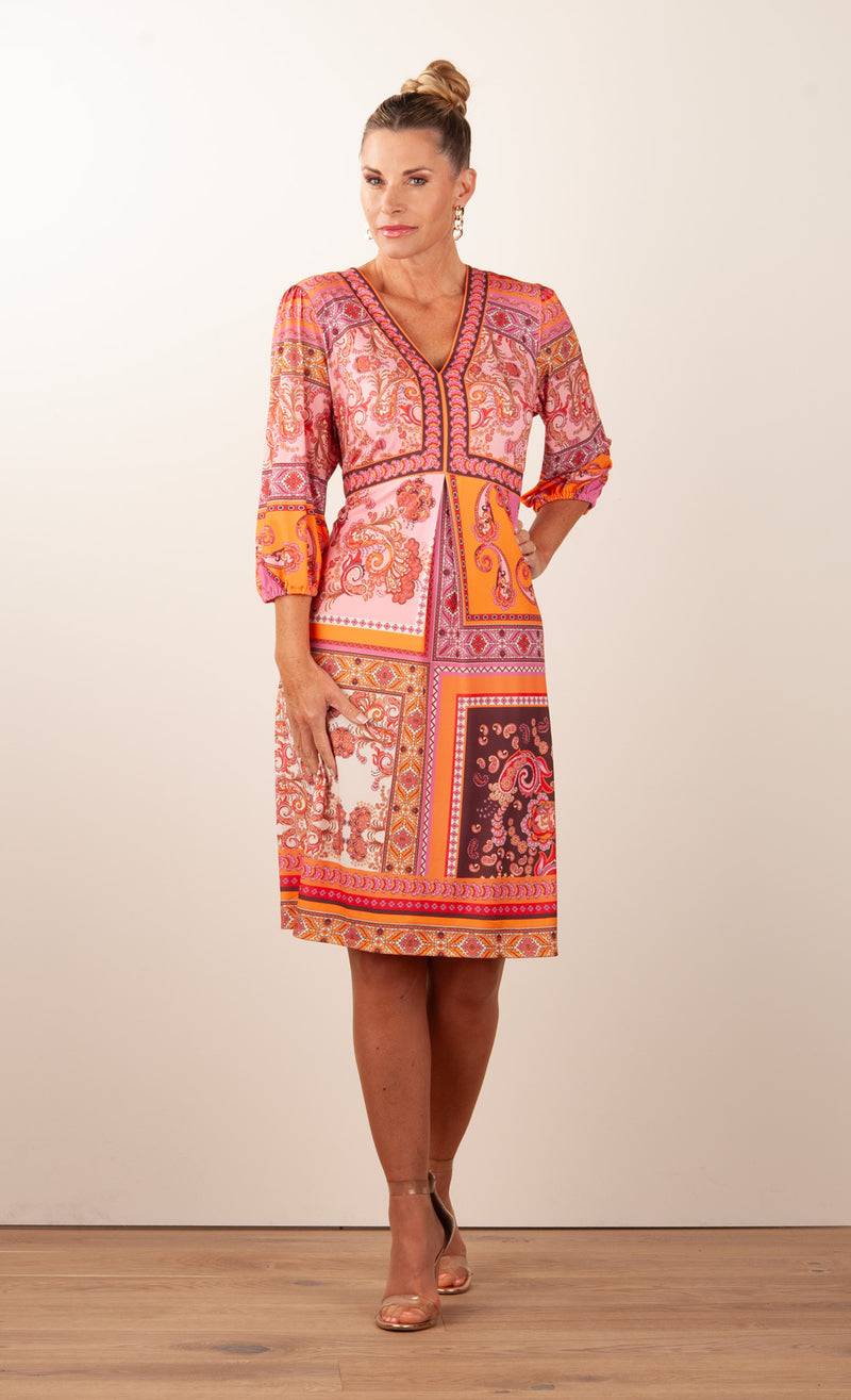 Hale Bob Kleid Rosa | Orange | Multicolor